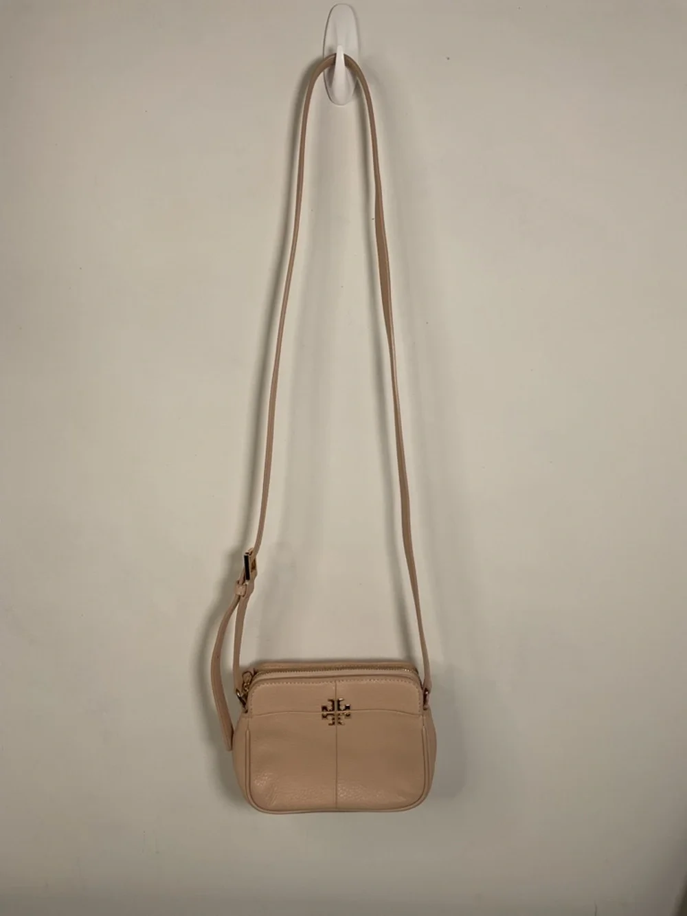 Tory Burch Cream Ivy Micro Leather Crossbody